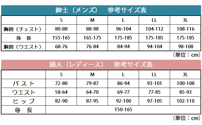 サイズ表